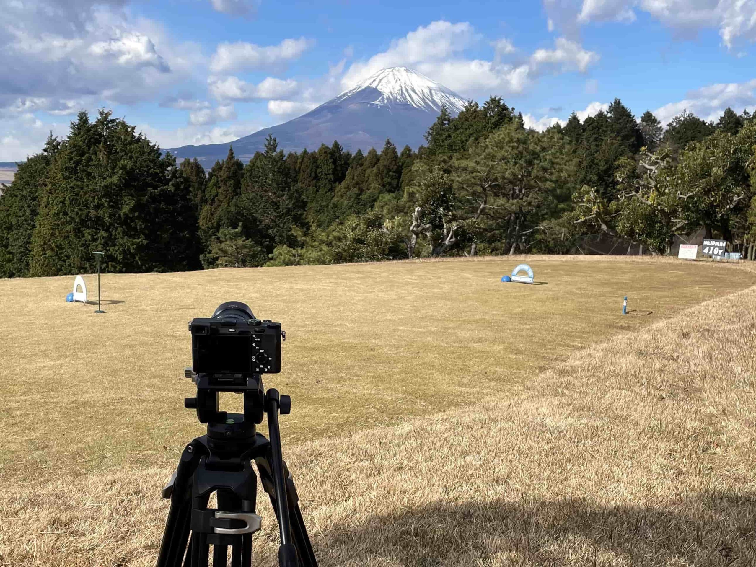 ゴルフ場での撮影風景
